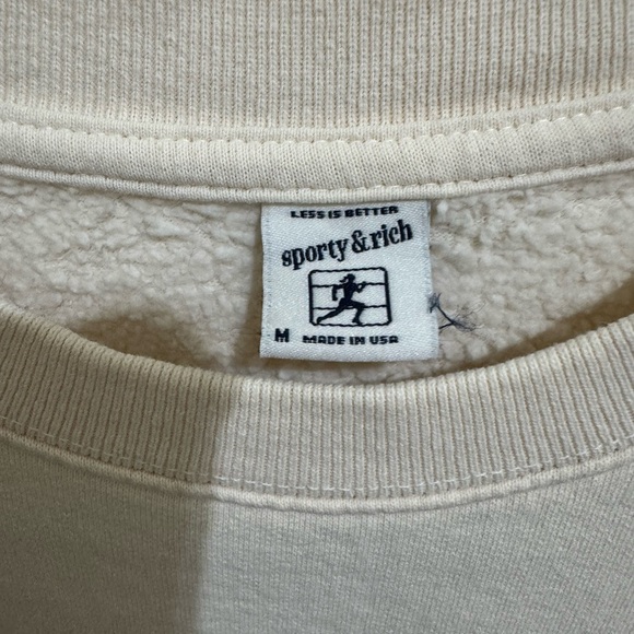 Sporty & Rich Off-White Crewneck Sweater - Picture 4 of 4